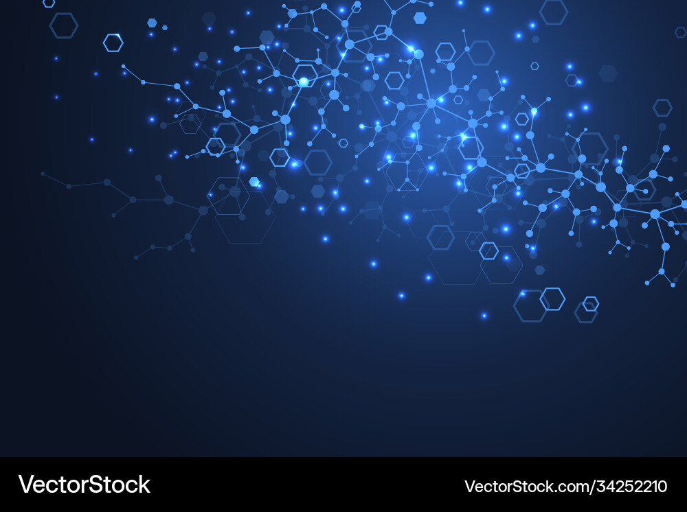 Molecular structure background science template Molecular structure background science template vector image