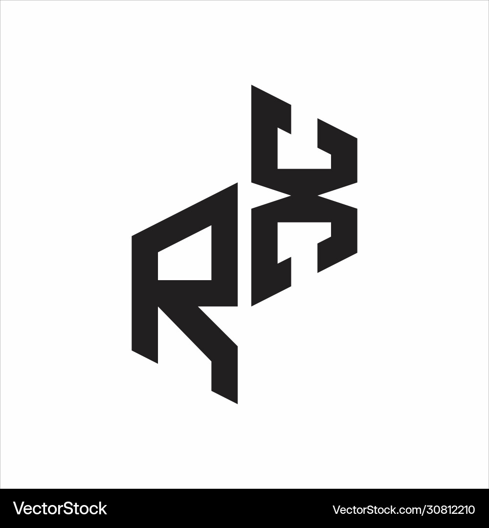 Rx initial letters logo monogram with up to down Rx initial letters logo monogram with up to down Vector Image
