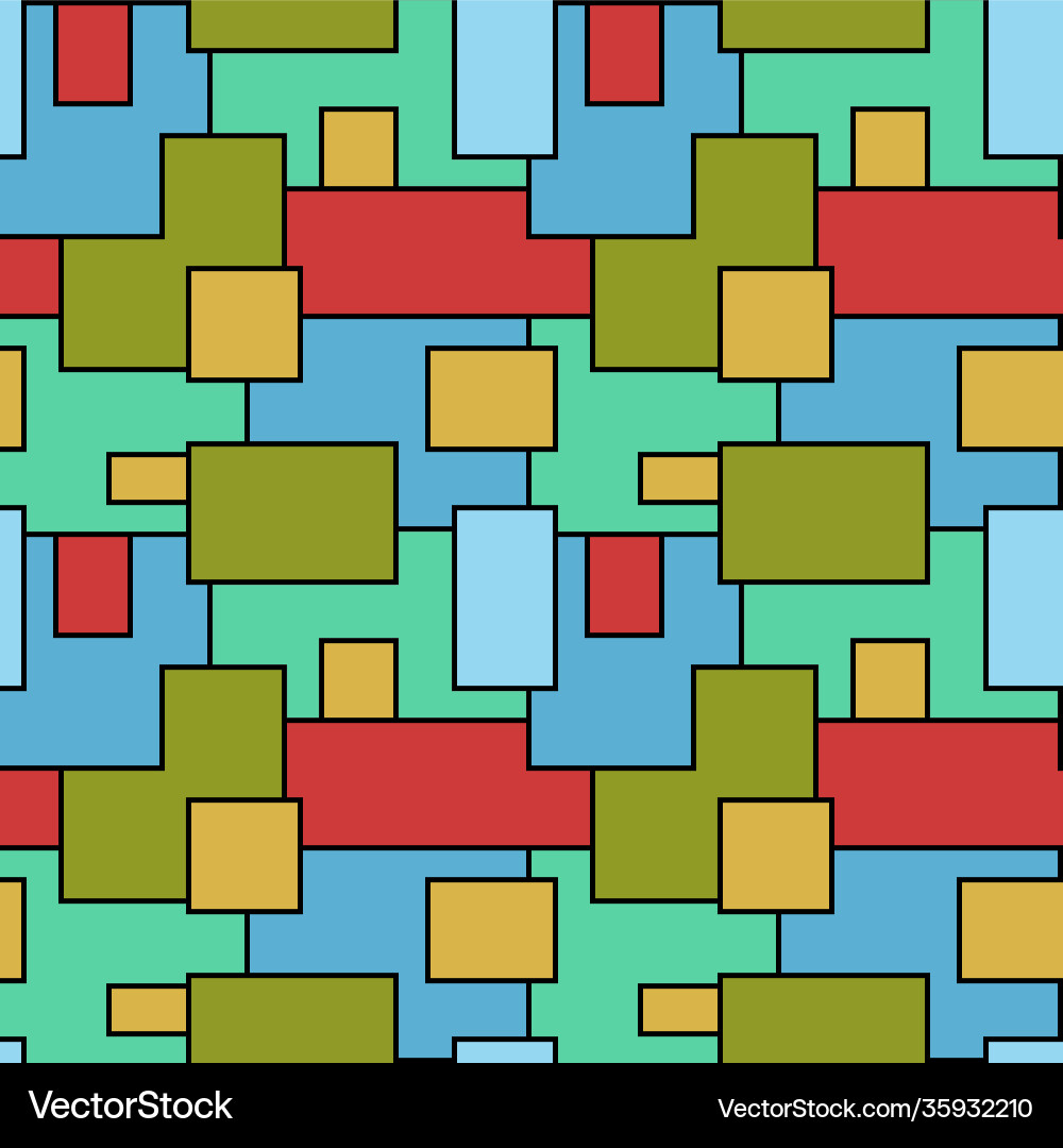 Seamless geometrical pattern with different Vector Image