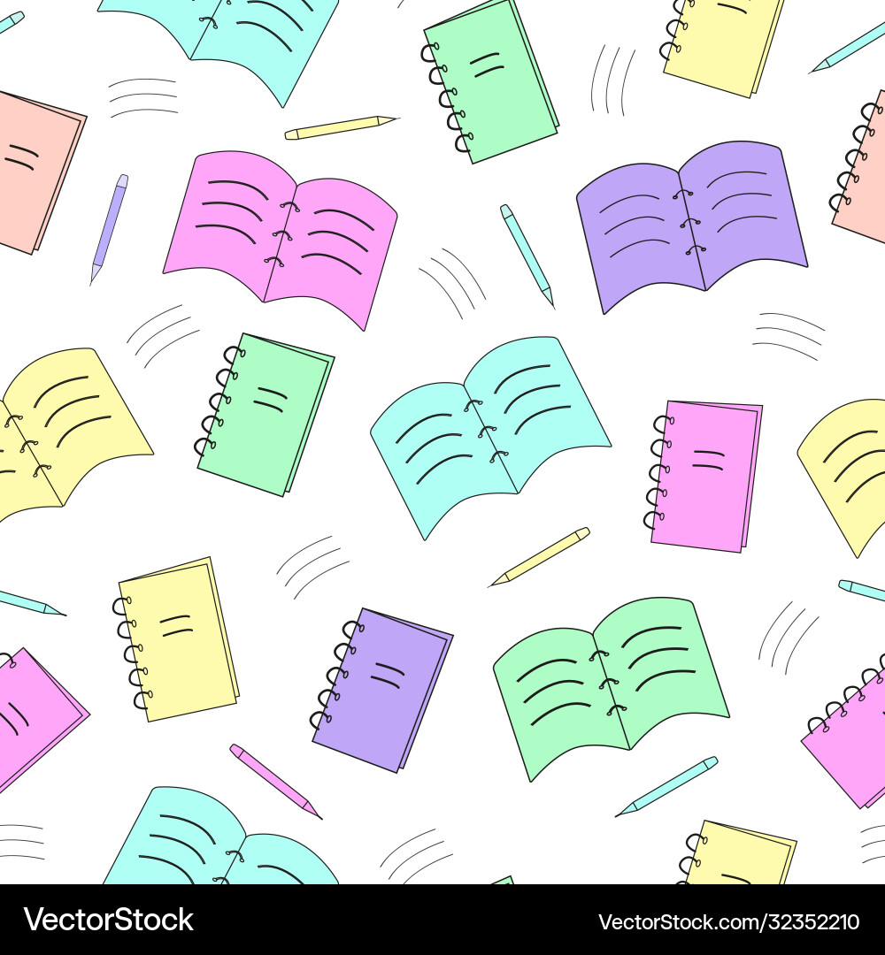 Seamless pattern notebook Vector Image
