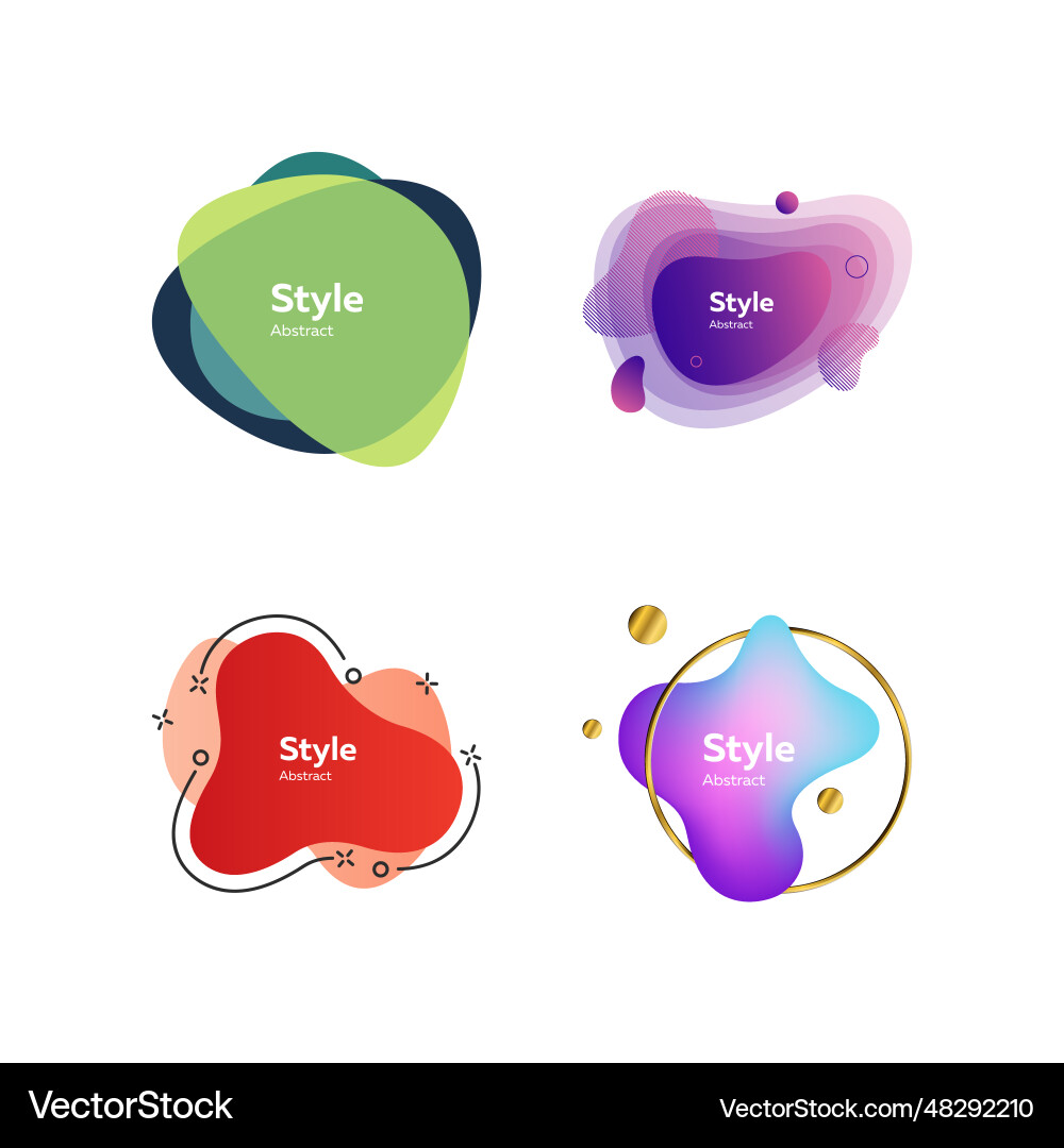 Soft fluid shapes with text sample Soft fluid shapes with text sample vector image