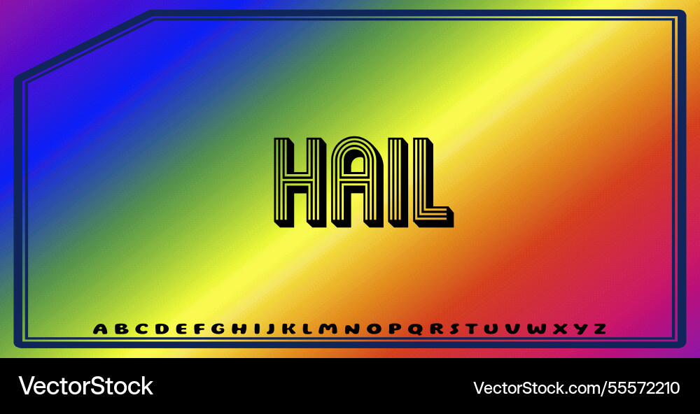 Text effects with editable colors and abstract Vector Image