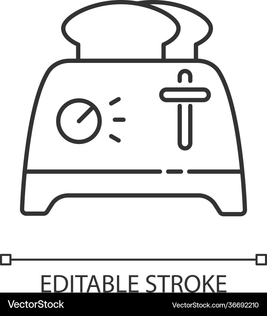 Toaster linear icon Vector Image