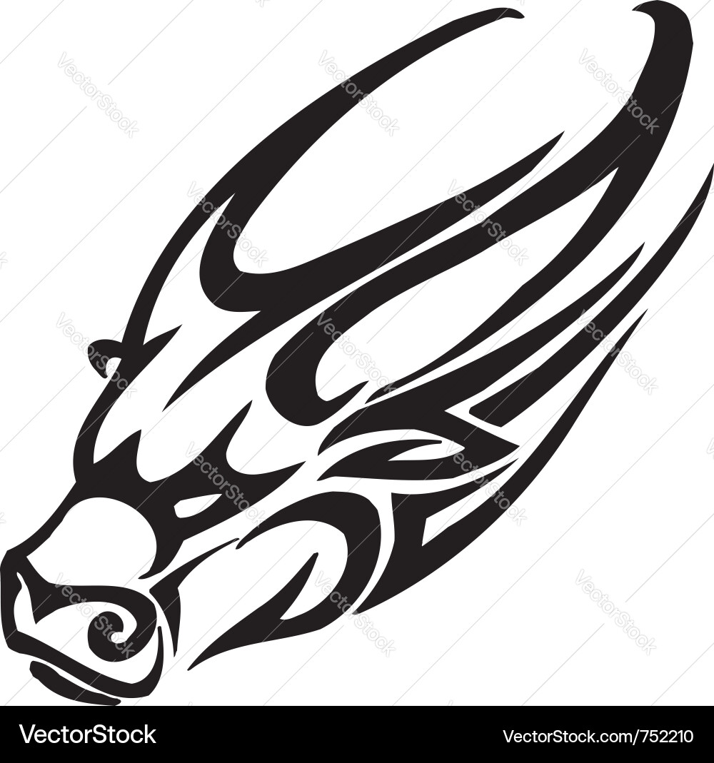 Tribal Bull - Fierce Strength Vector Image