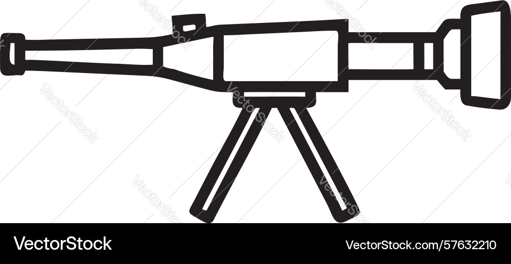 Tripod mounted spotting scope design generative ai Vector Image