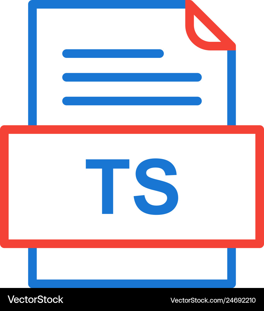 Ts file document icon vector image
