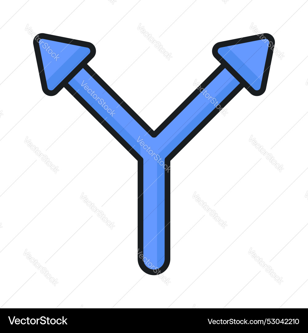 Two way arrow design isolated on white background Vector Image