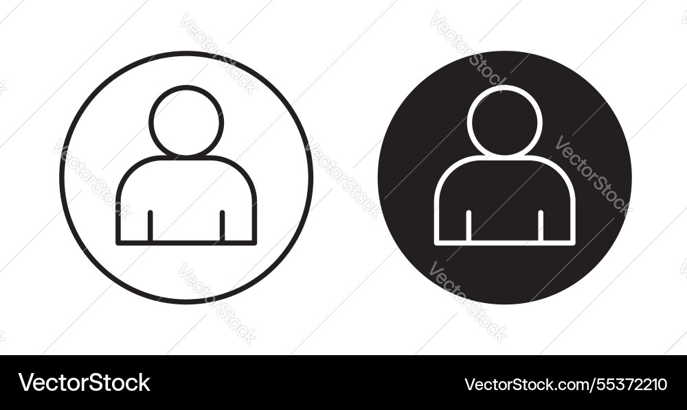 User icon set in thin line for web User icon set in thin line for web vector image