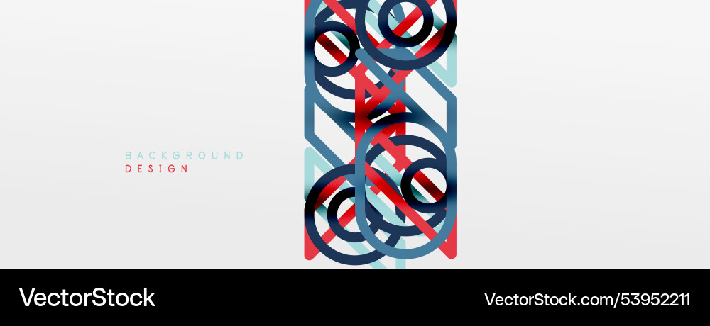 Abstract background - colorful circle lines Vector Image