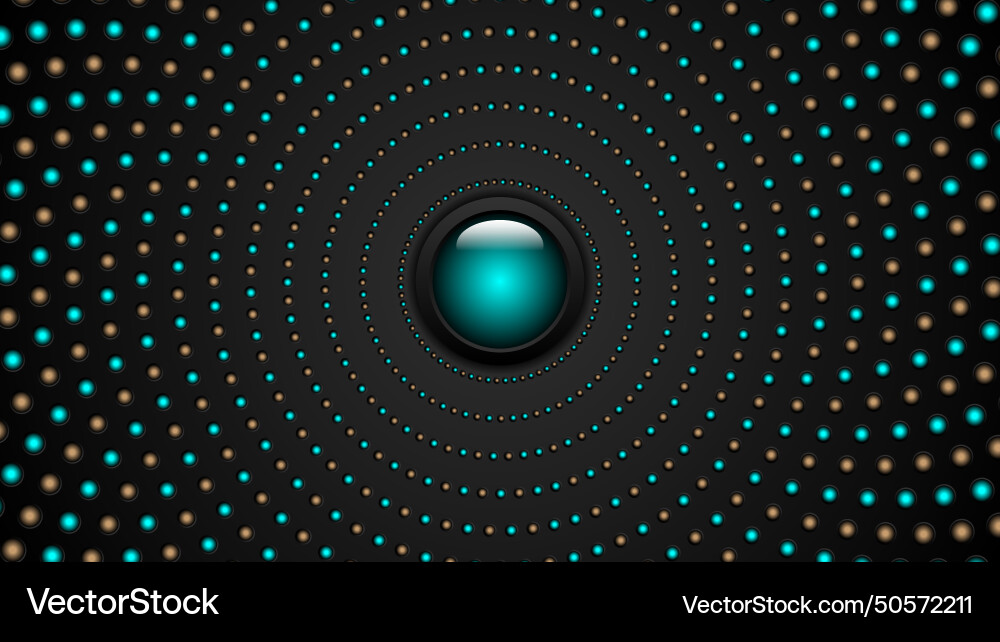 Abstract background with blue dots moving in a cir Vector Image