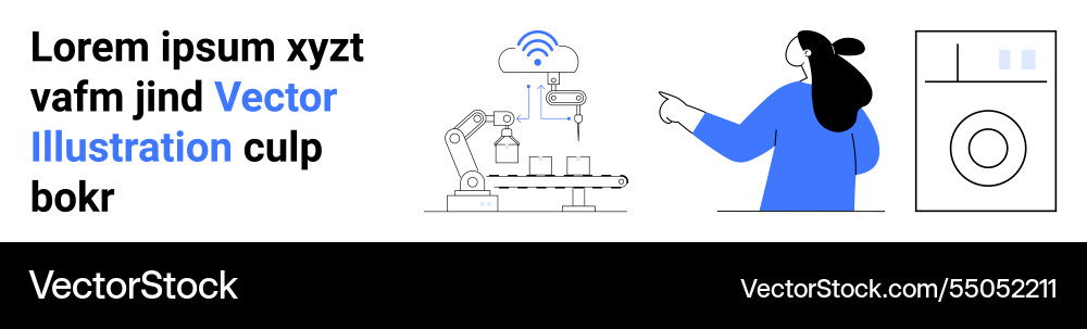 Automation and smart home technology with ai Automation and smart home technology with ai vector image