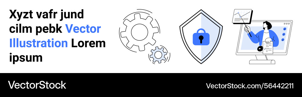 Cybersecurity with data analytics and system Cybersecurity with data analytics and system vector image