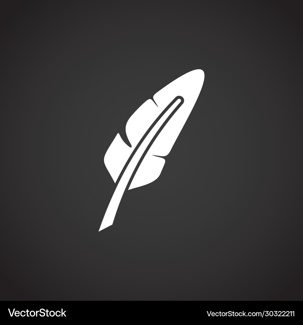 Feather icon on background for graphic and web Feather icon on background for graphic and web vector image