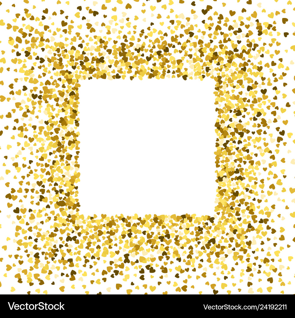 Frame or border of random scatter hearts Frame or border of random scatter hearts vector image