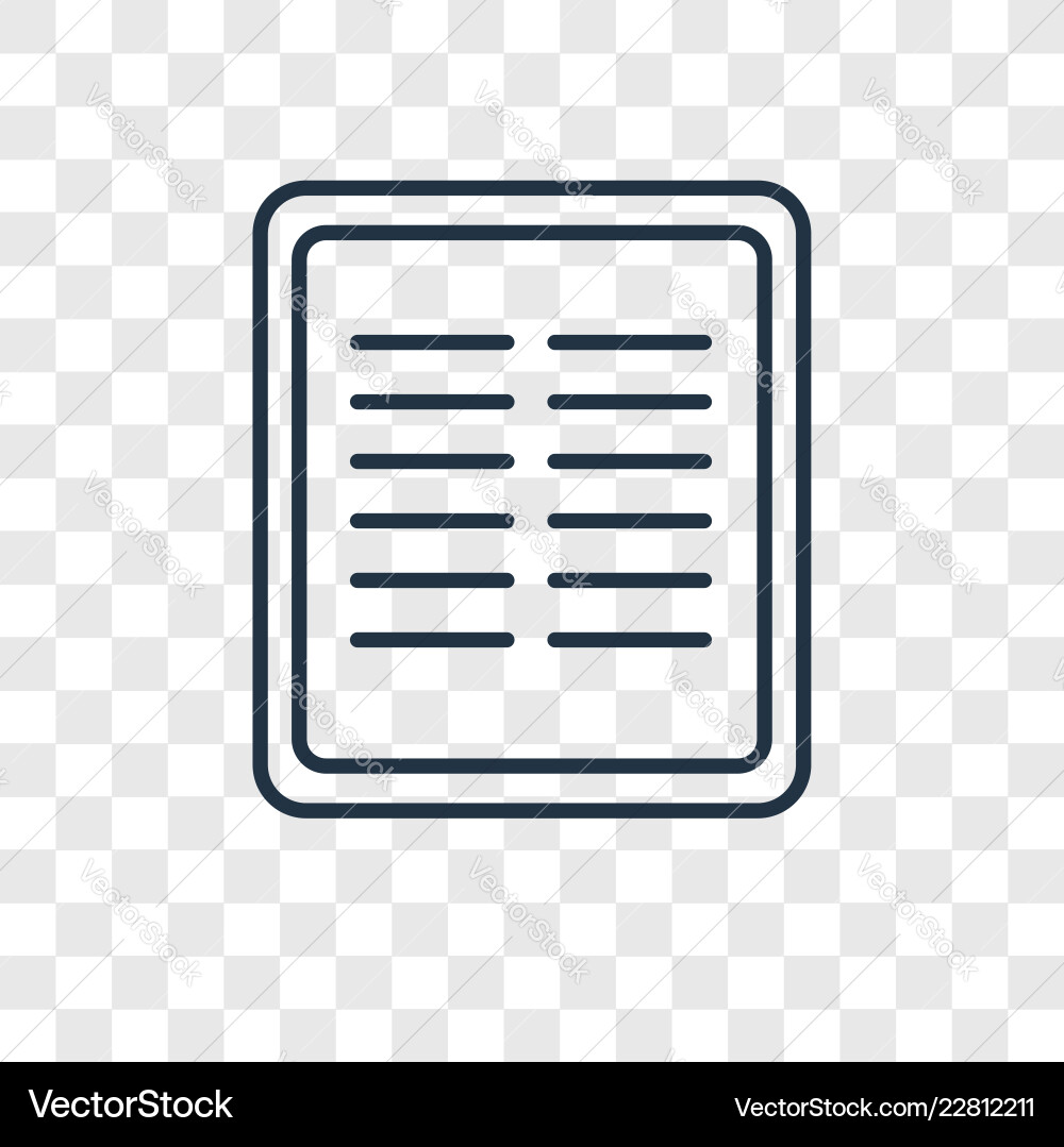 On linear icon isolated transparent background On linear icon isolated transparent background vector image