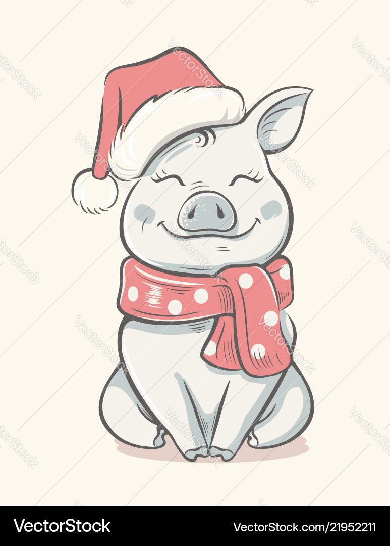 Pig symbol 2019 new year Pig symbol 2019 new year vector image