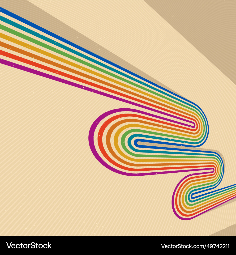 Retro style abstract background with curve lines Retro style abstract background with curve lines vector image