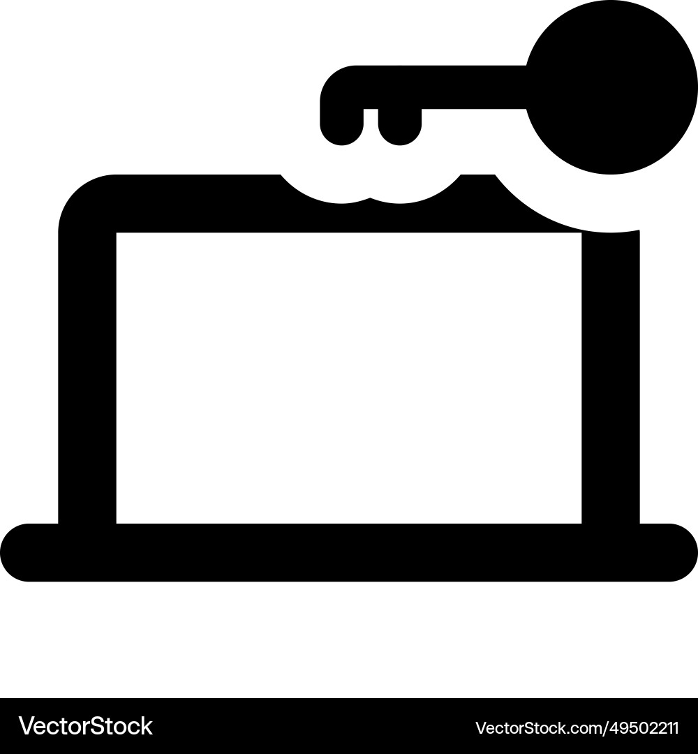 Secure gateway system installed in laptop Vector Image