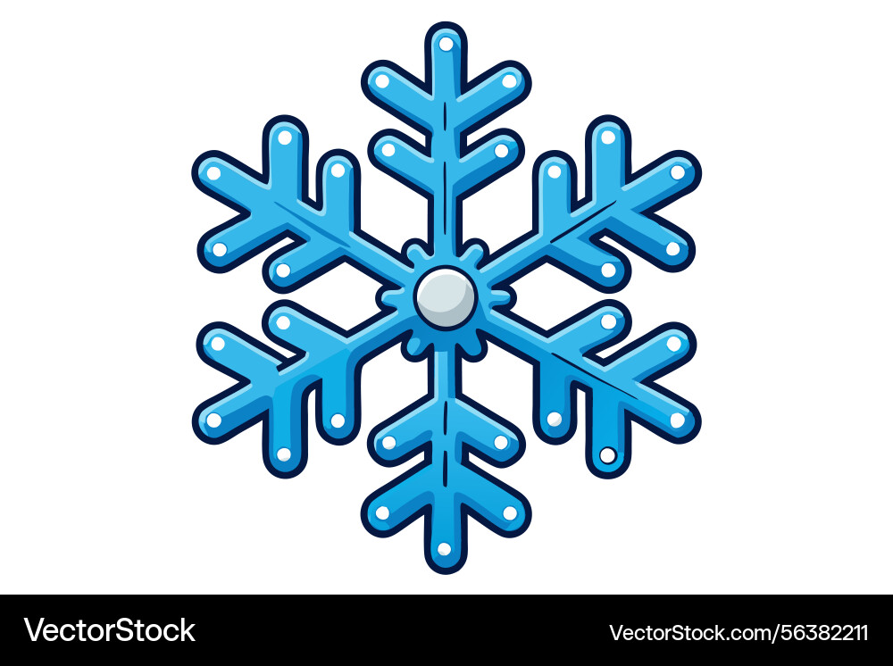 Snowflake icon with a happy expression perfect Vector Image