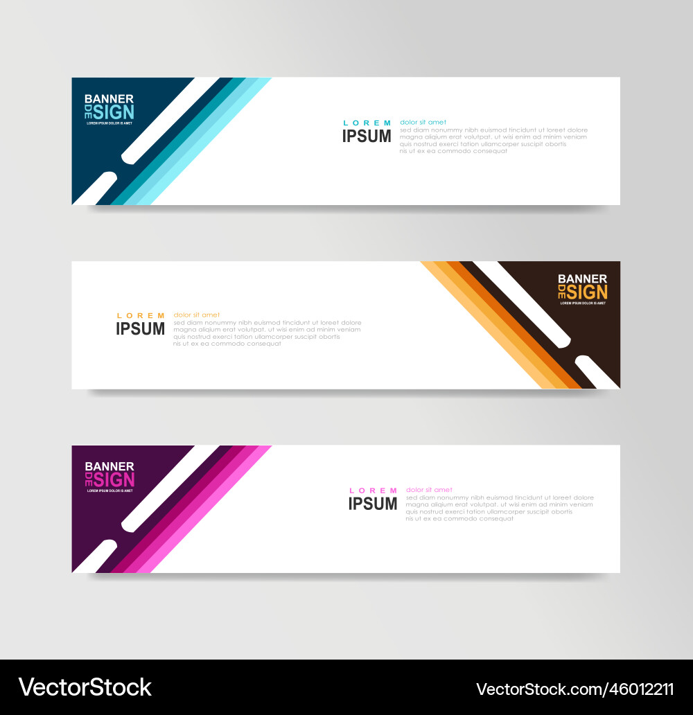 Templates of horizontal web banner website header Templates of horizontal web banner website header Vector Image