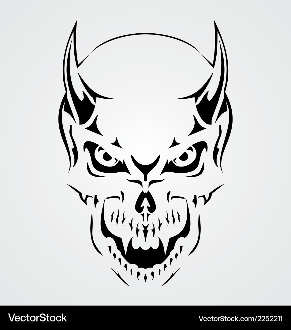 Tribal Skull Devil vector image
