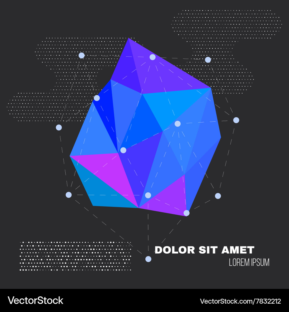 3d low polygon geometry background abstract Vector Image