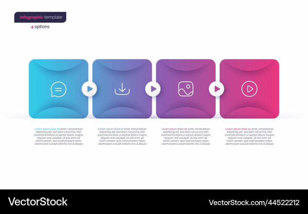 Abstract gradient minimalistic infographic vector image