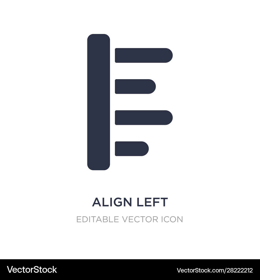 Align left icon on white background simple Align left icon on white background simple Vector Image