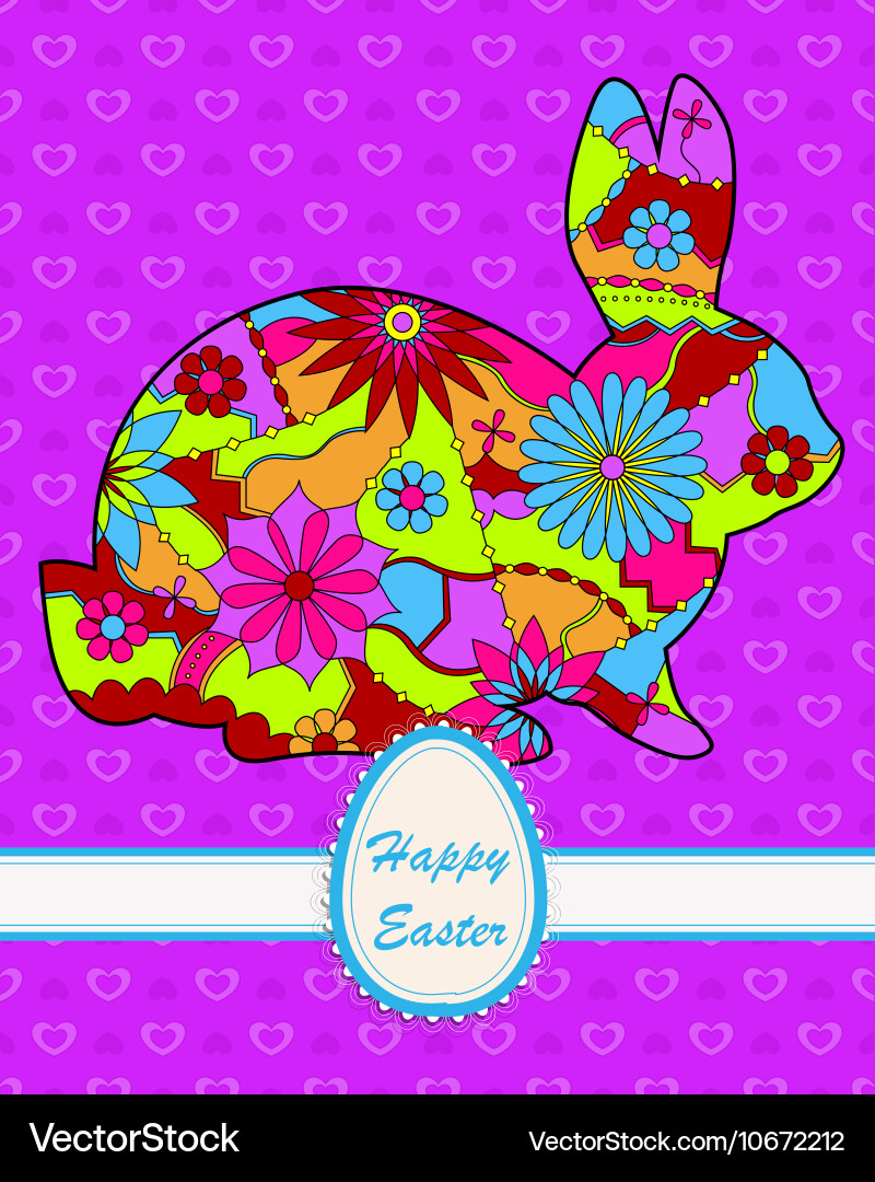 Background with easter rabbit Vector Image