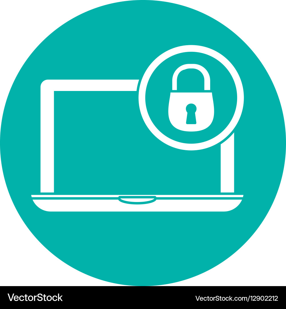 Digital or internet security two tone button icon Vector Image