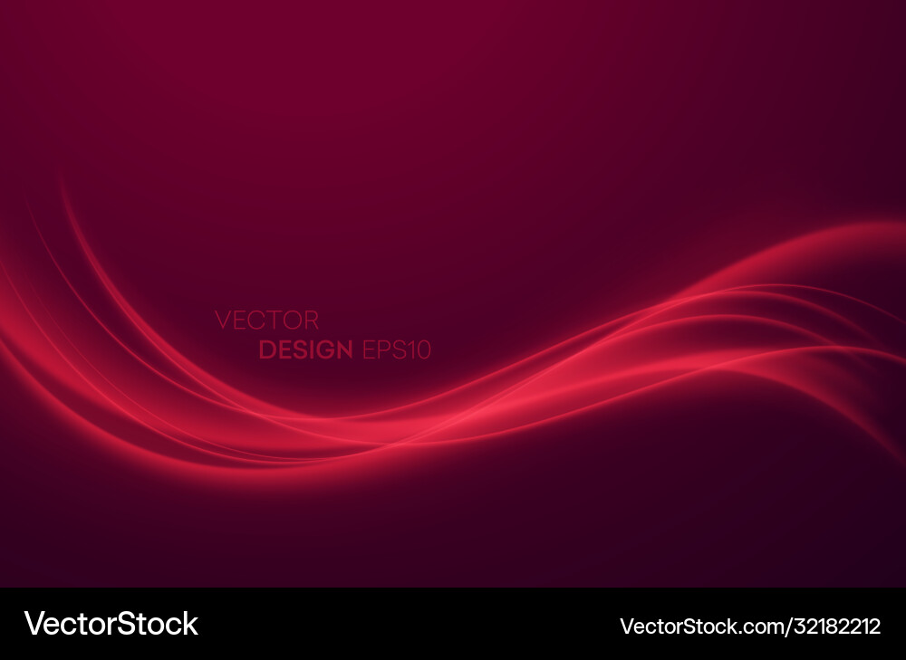 Dynamic Red Wave Element vector image