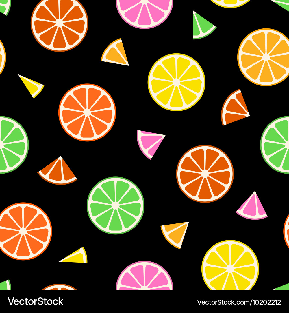Fruit seamless pattern Royalty Free Vector Image