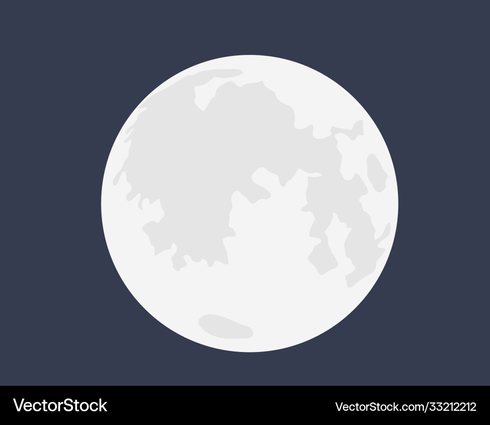 Full white moon heavenly bright satellite Full white moon heavenly bright satellite vector image