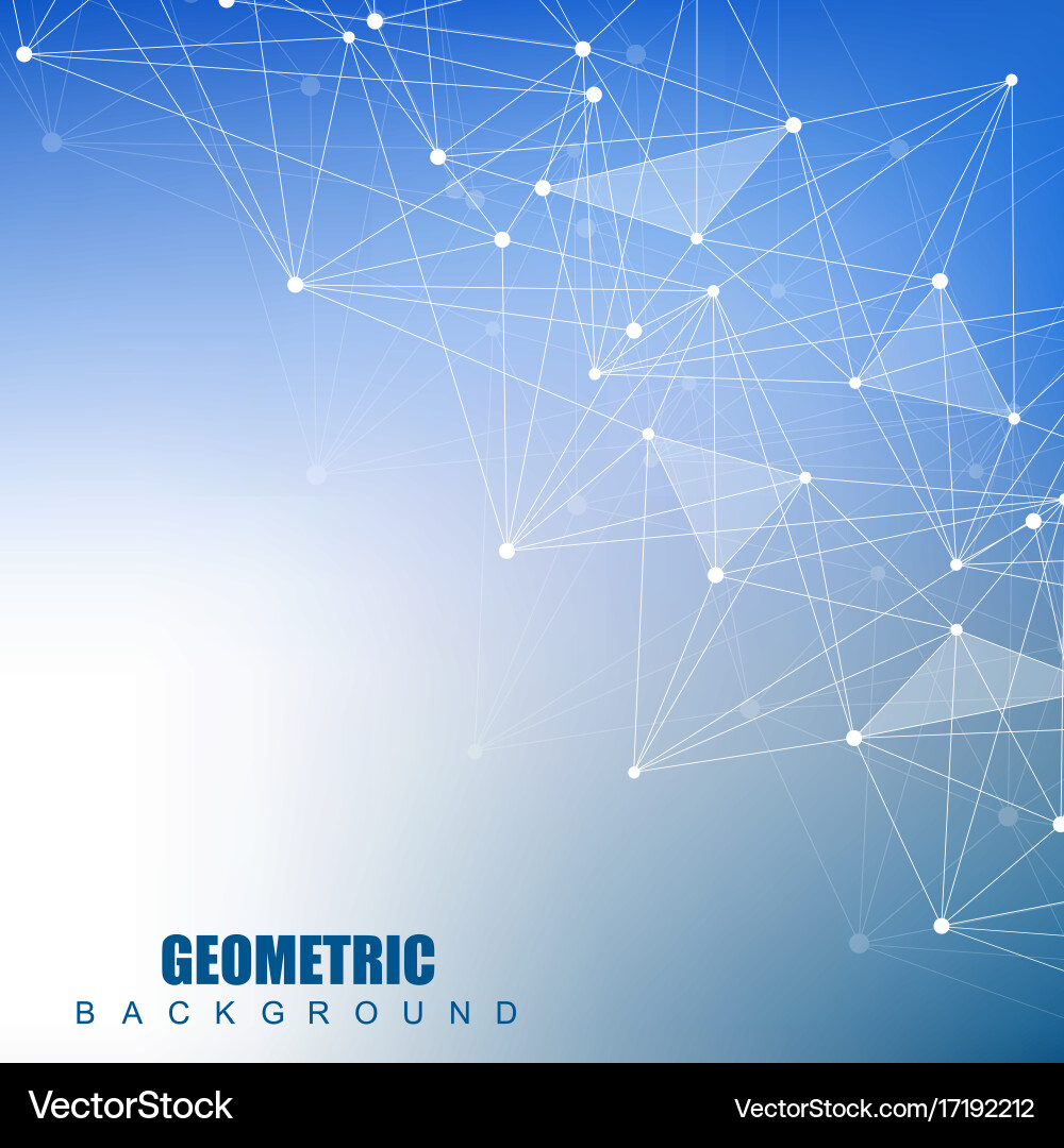 Geometric abstract background with connected line Vector Image