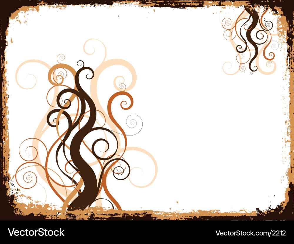 Grunge Swirls and Curls Pattern Vector Image