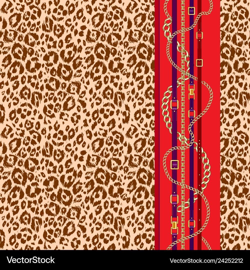 Leopard Print Seamless Pattern vector image