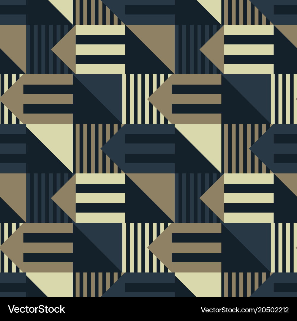 Light and shade geometric seamless pattern vector image