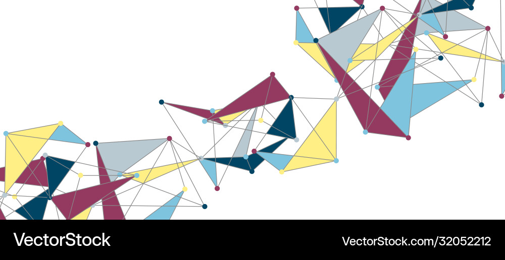 Line points connections triangular technology Line points connections triangular technology Vector Image