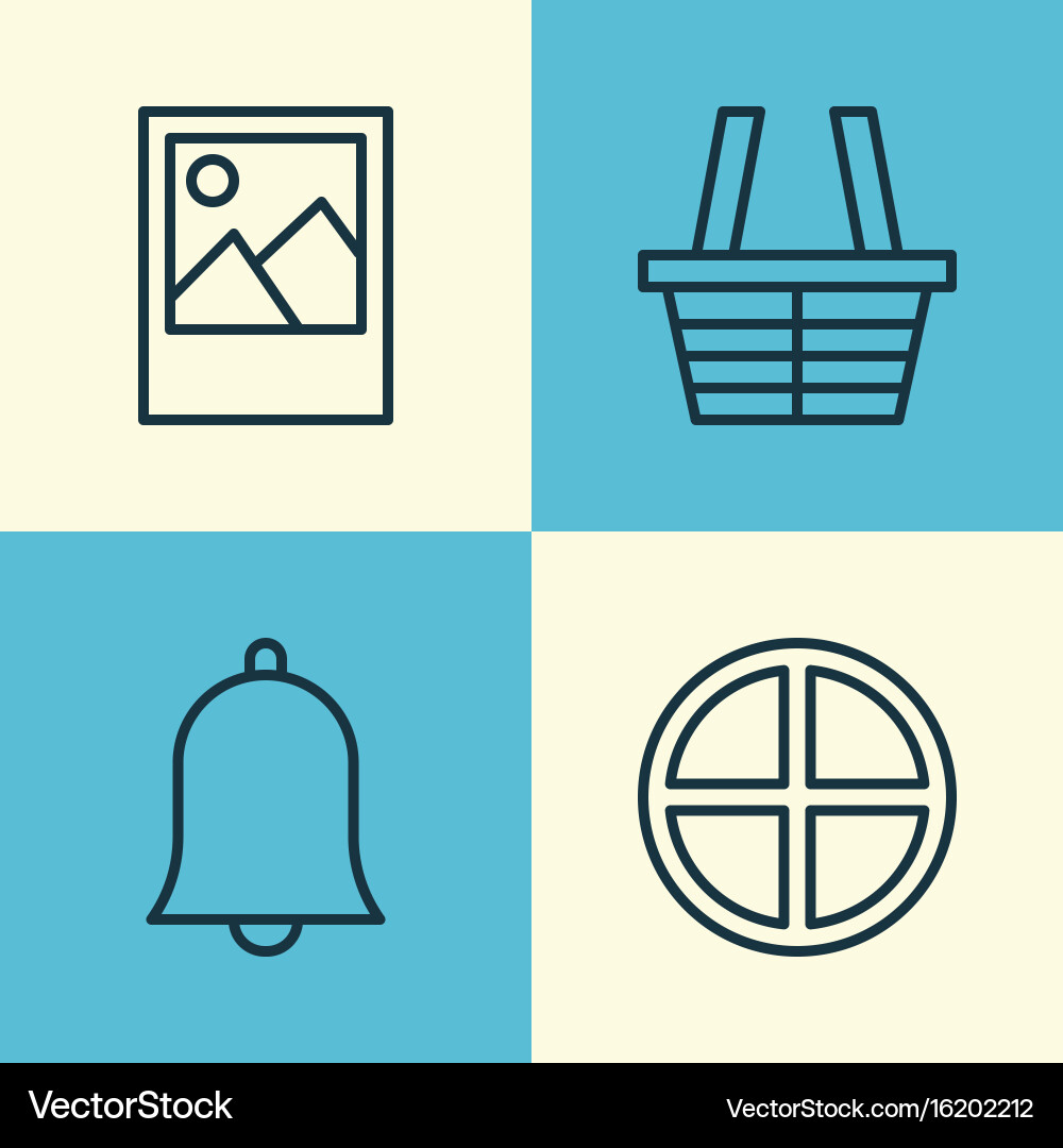 Network icons set collection of shop image vector image