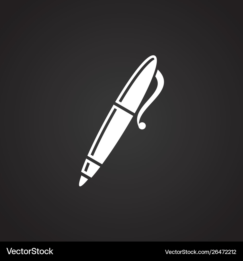 Pen icon on background for graphic and web design Pen icon on background for graphic and web design vector image
