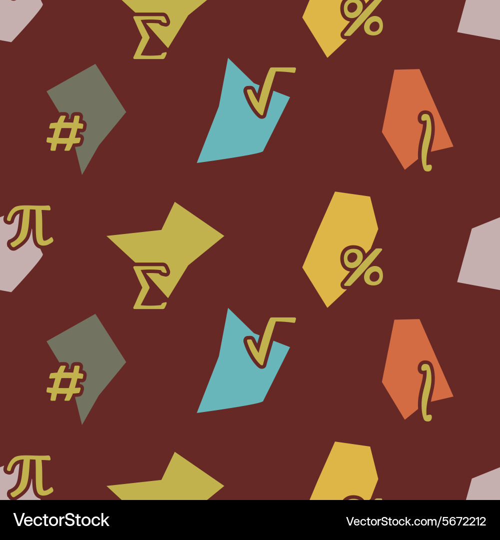 Seamless background with mathematical symbols vector image