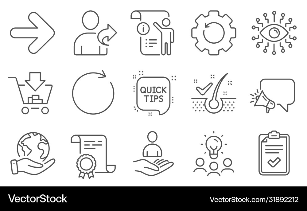 Set technology icons such as artificial Vector Image