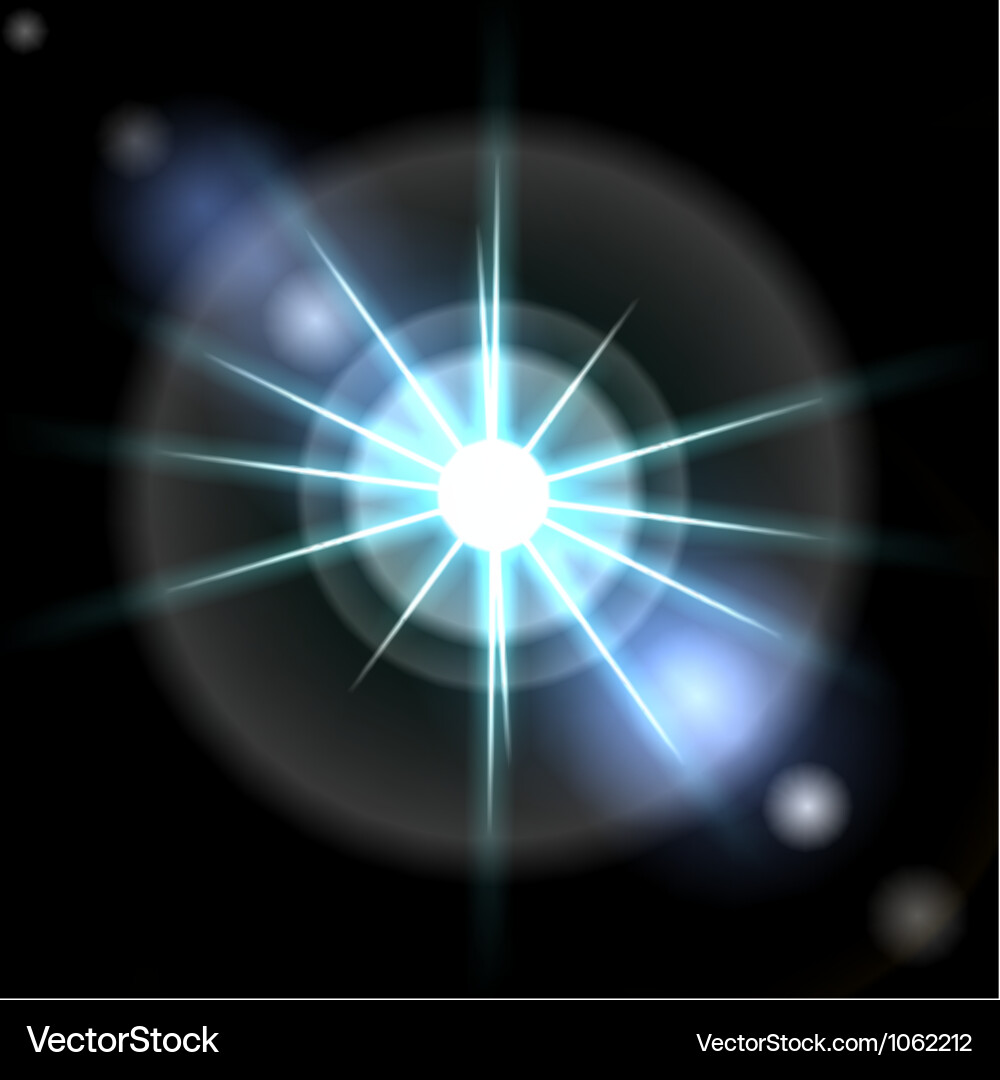 Smooth light lines with lens effect vector image