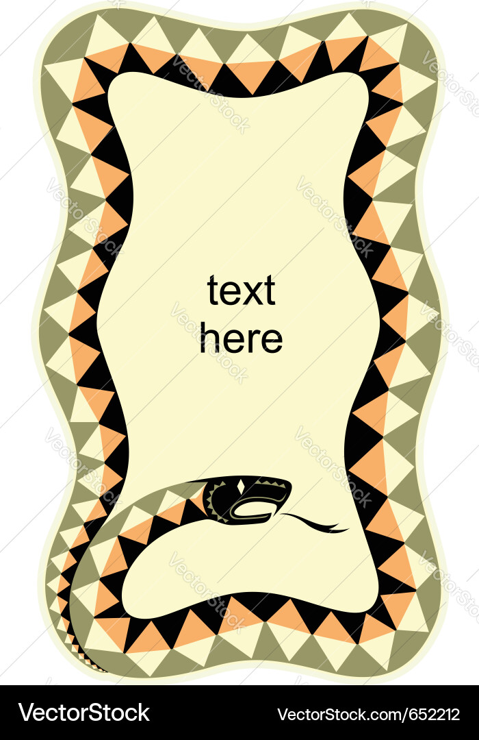 Snake Frame Border Pattern Vector Image