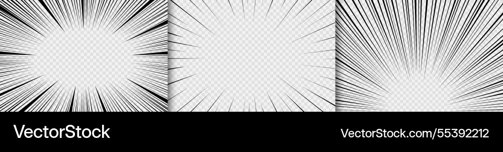 Speed radial lines in manga style comic anime zoom Speed radial lines in manga style comic anime zoom vector image