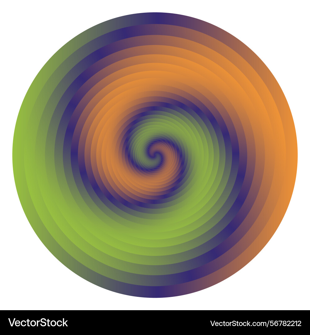 Spiral circle element color swirl shape gradient Spiral circle element color swirl shape gradient vector image