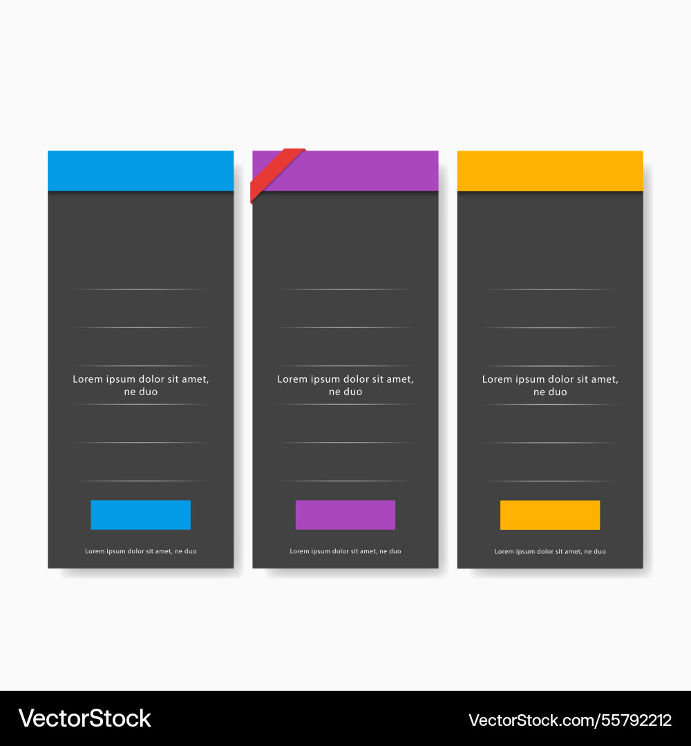 Web elements of elegant pricing tables Vector Image