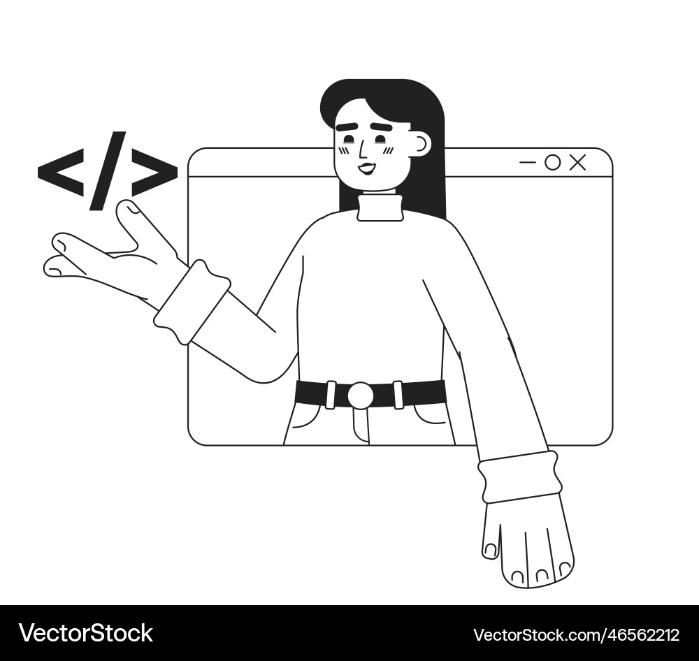 Web engineer building website code black Web engineer building website code black vector image