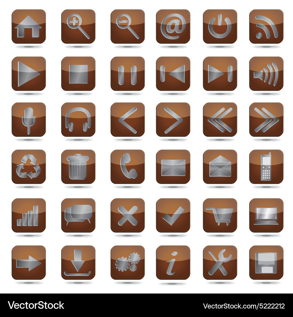 Web icons set vector image