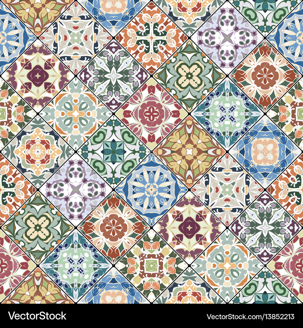 Abstract patterns in the mosaic set Abstract patterns in the mosaic set vector image